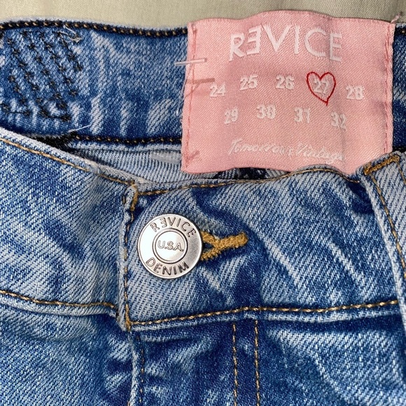 REVICE STELLAR BOYFRIEND CROP WIDE LEG JEANS LIGHT WASH LUXURY TRENDY BRAND - Picture 7 of 9